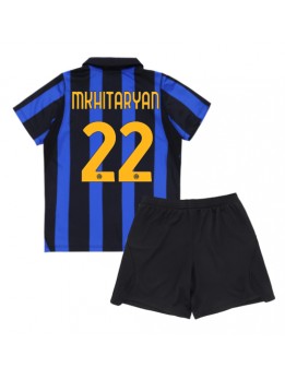 Otroški Nogometna dresi replika Inter Milan Henrikh Mkhitaryan #22 Domači 2026-27 Kratek rokav (+ hlače)